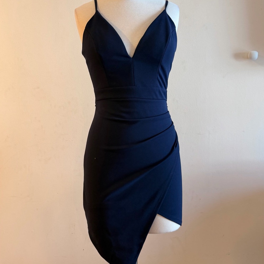 Elegant Navy Blue Women's Dress